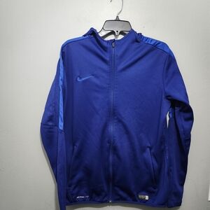 Nike Men's Zip Up  Blue Jacket Size Large Therma Fit